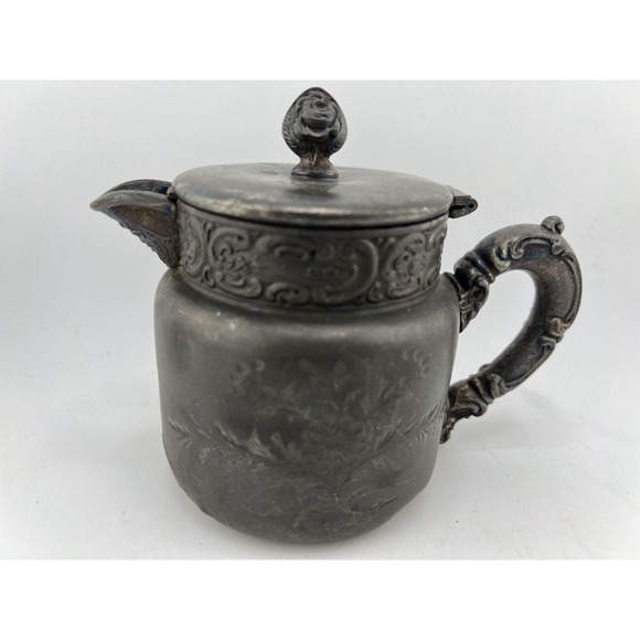 Vintage Warren Silver Plate Co. Tableware Antique Floral Silver-Plated Tea Pot‎ - Picture 4 of 8
